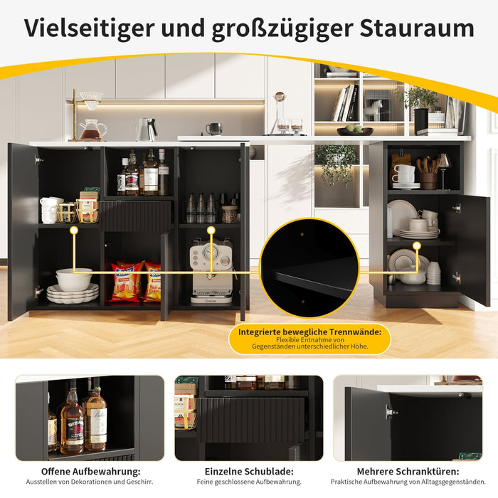 Um 360° drehbarer Bartisch mit Marmor - Arbeitsplatte - YB - N620P20633132S - 15 - Yorbay.de