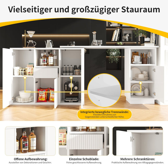 Um 360° drehbarer Bartisch mit Marmor - Arbeitsplatte - YB - N620P20633132W - 5 - Yorbay.de