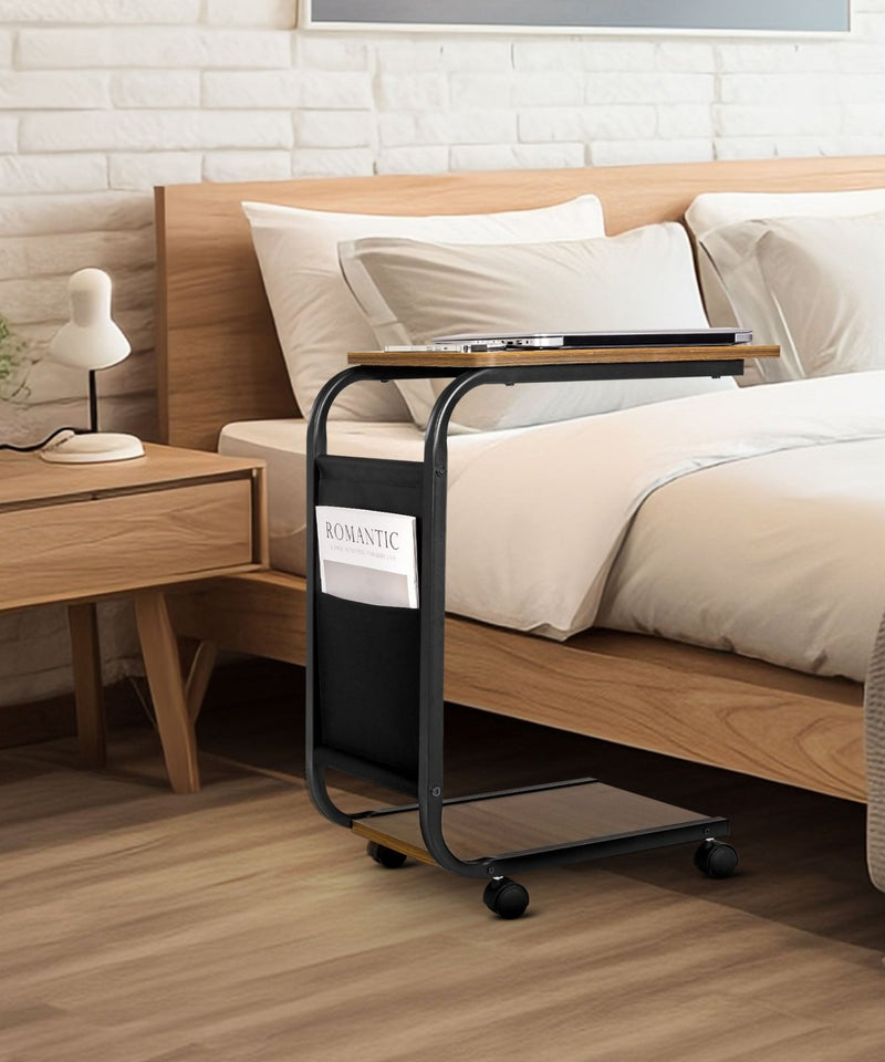 Yorbay C - förmiger Beistelltisch auf Rollen, 30×45×65 cm - YB058-T052A - 9 - Yorbay.de