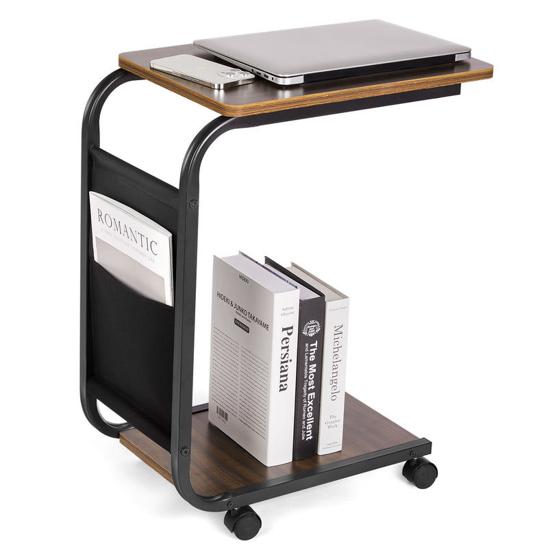 Yorbay C - förmiger Beistelltisch auf Rollen, 30×45×65 cm - YB058-T052A - 10 - Yorbay.de