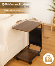 Yorbay C - förmiger Beistelltisch auf Rollen, 30×45×65 cm - YB058-T052A - 3 - Yorbay.de