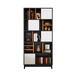Bücherregal mit 5 Fachböden & Schranktür, 165 x 80 x 35 cm - YB - LY237020AAA - 2 - Yorbay.de