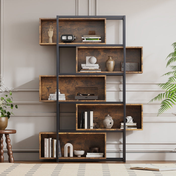Industrielles Bücherregal mit 5 Etagen, 176 x 121 x 35 cm - YB - LY237022AAA - 2 - Yorbay.de