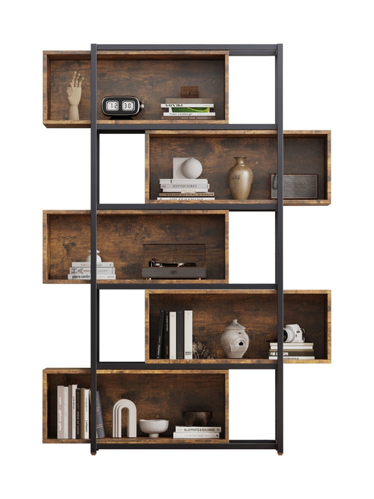 Industrielles Bücherregal mit 5 Etagen, 176 x 121 x 35 cm - YB - LY237022AAA - 7 - Yorbay.de