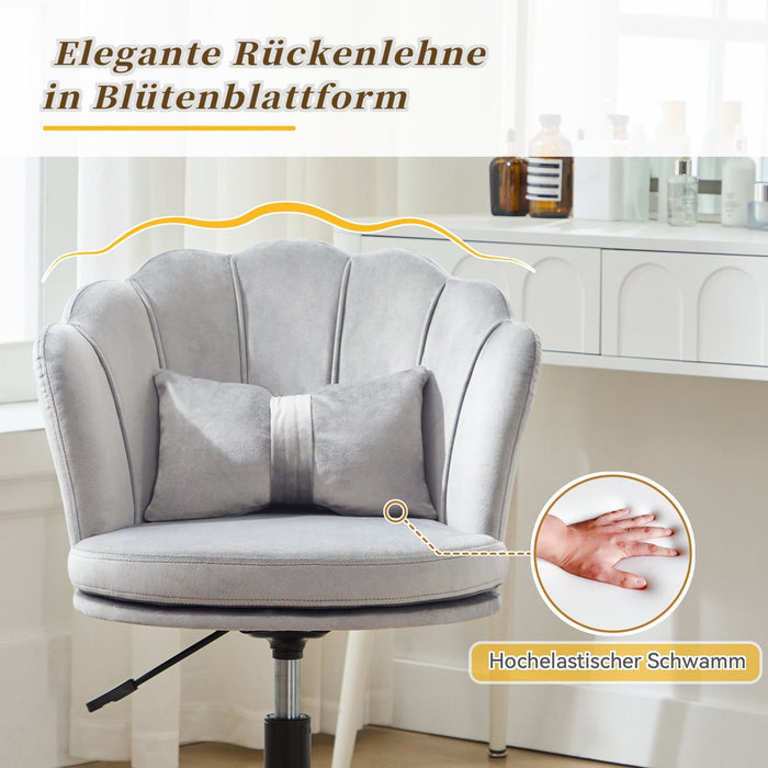 Höhenverstellbarer Ankleidestuhl / Bürostuhl mit Rückenlehne und Kissen - YB - N653P264946G - 5 - Yorbay.de