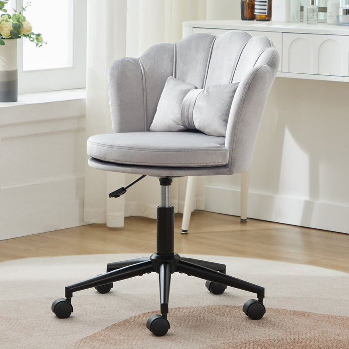 Höhenverstellbarer Ankleidestuhl / Bürostuhl mit Rückenlehne und Kissen - YB - N653P264946G - 9 - Yorbay.de