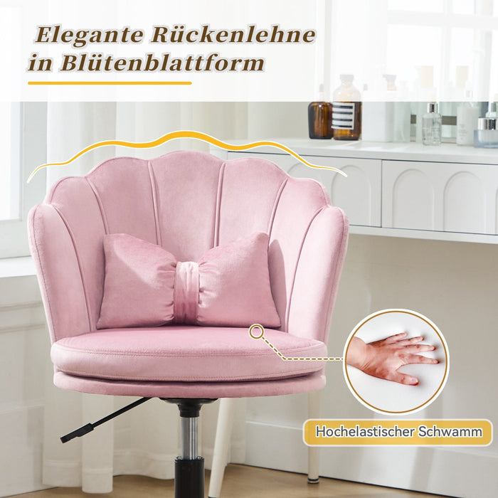 Höhenverstellbarer Ankleidestuhl / Bürostuhl mit Rückenlehne und Kissen - YB - N653P264946P - 15 - Yorbay.de