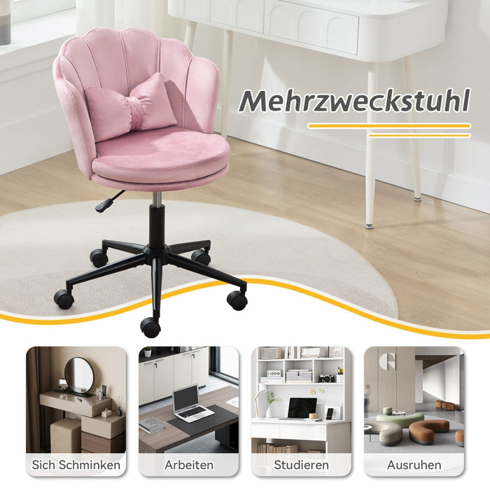 Höhenverstellbarer Ankleidestuhl / Bürostuhl mit Rückenlehne und Kissen - YB - N653P264946P - 17 - Yorbay.de