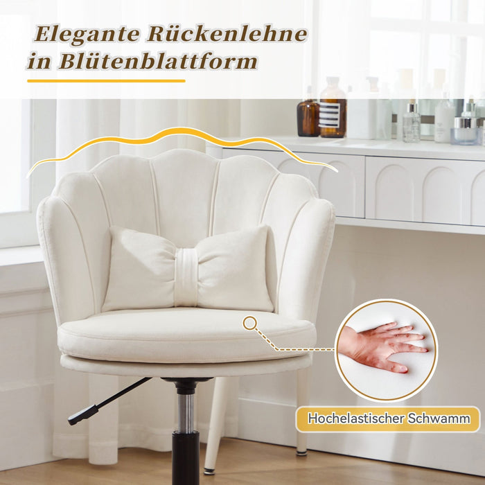 Höhenverstellbarer Ankleidestuhl / Bürostuhl mit Rückenlehne und Kissen - YB - N653P264946A - 25 - Yorbay.de