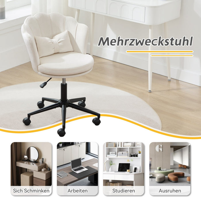 Höhenverstellbarer Ankleidestuhl / Bürostuhl mit Rückenlehne und Kissen - YB - N653P264946A - 27 - Yorbay.de