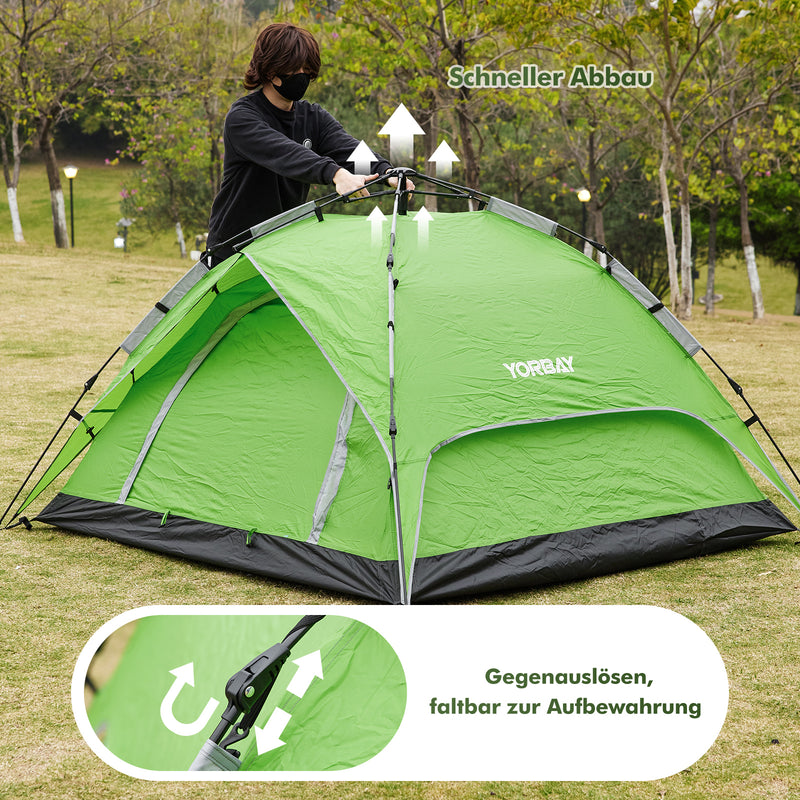 Yorbay Pop - Up - Zelt für 3 - 4 Personen Grasgrün - YB004-S093 - 13 - Yorbay.de