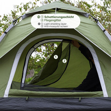 Wasserdichtes Pop-Up-Zelt für 3-4 Personen mit Tragetasche — Yorbay.de