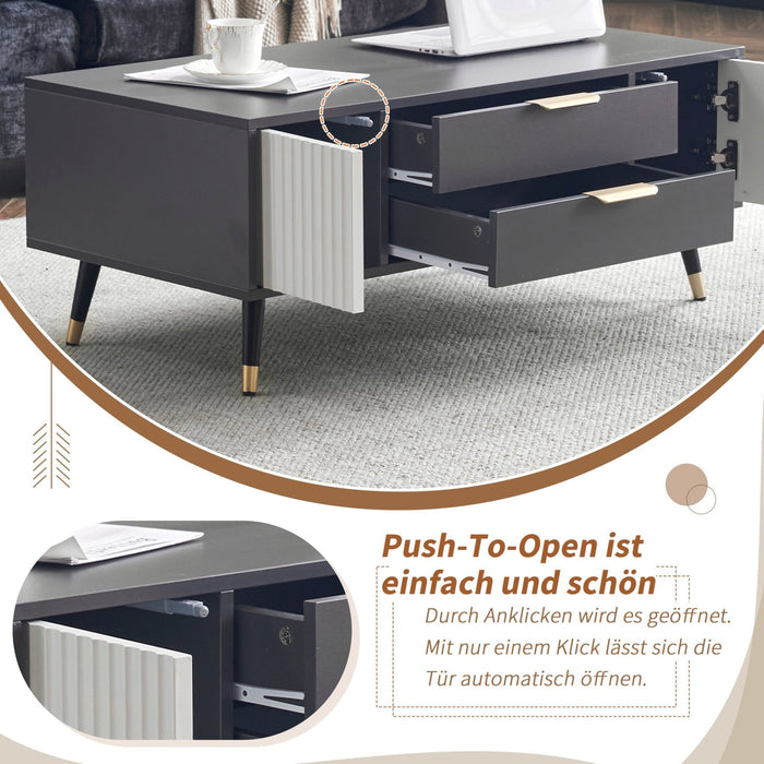 3 - teiliges Wohnzimmerset: TV - Schrank, Couchtisch & Beistelltisch - YB - WF532183ZAA - 18 - Yorbay.de