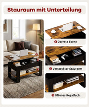 Yorbay Couchtisch mit Lift - Top, Stauraum & Ablage - YW005-D072 - 5 - Yorbay.de