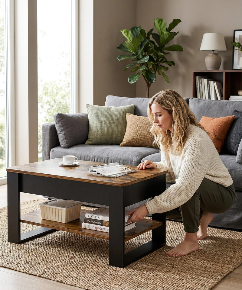 Yorbay Couchtisch mit Lift - Top, Stauraum & Ablage - YW005-D072 - 6 - Yorbay.de