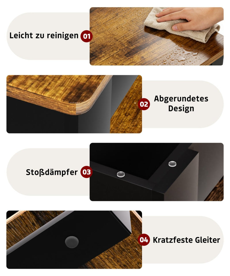 Yorbay Couchtisch mit Lift - Top, Stauraum & Ablage - YW005-D072 - 8 - Yorbay.de