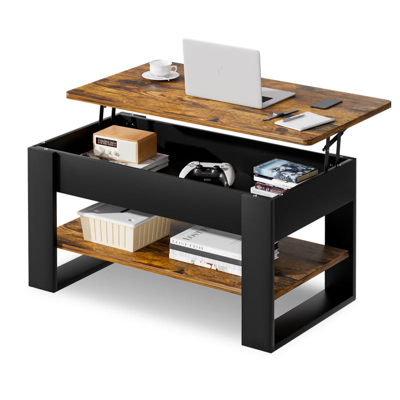 Yorbay Couchtisch mit Lift - Top, Stauraum & Ablage - YW005-D072 - 9 - Yorbay.de