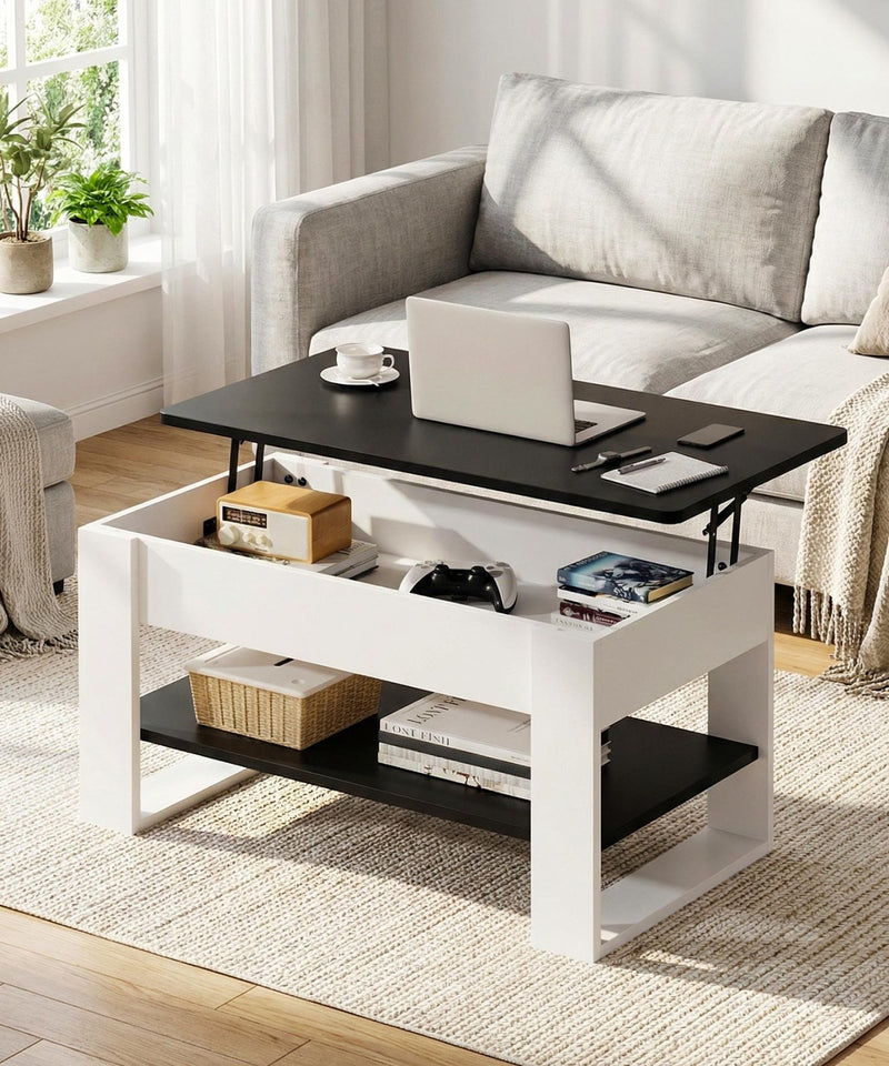 Yorbay Couchtisch mit Lift - Top, Stauraum & Ablage - YW005-D072 - 17 - Yorbay.de