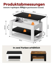 Yorbay Couchtisch mit Lift - Top, Stauraum & Ablage - YW005-D072 - 12 - Yorbay.de