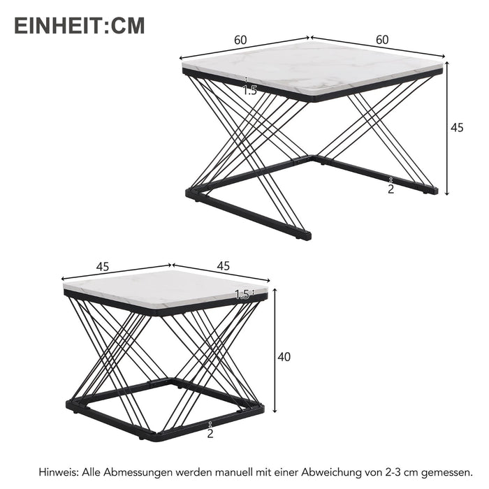 Couchtisch Set mit schwarzen Beinen WF531484SAA 05