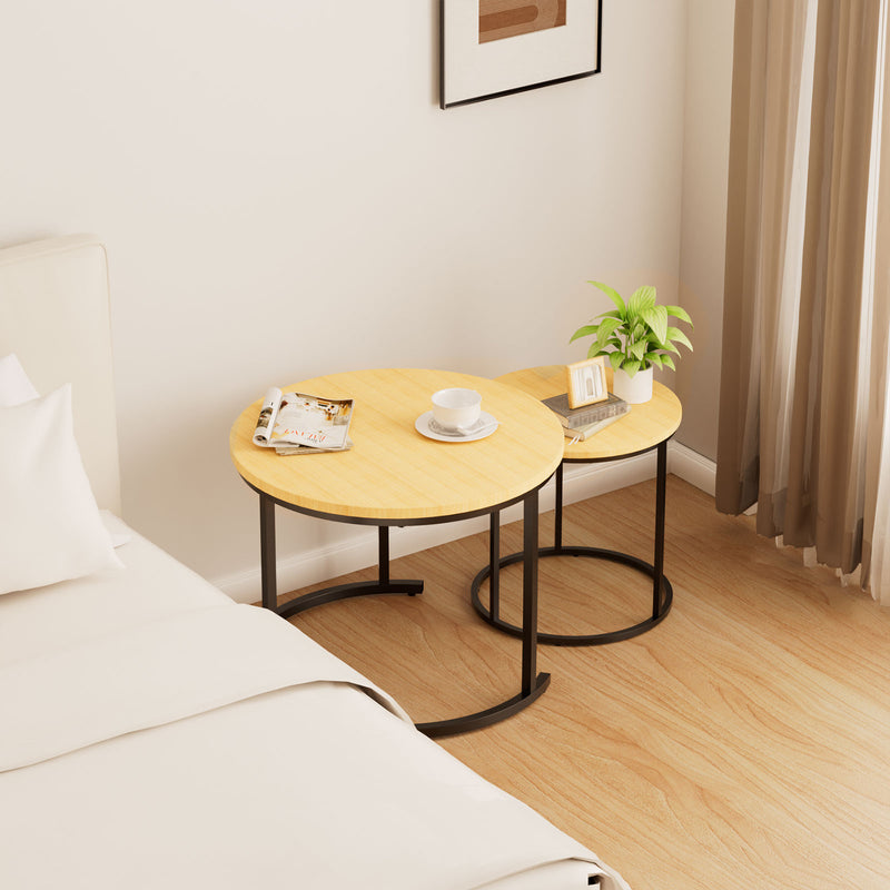 Yorbay 2er - Set Couchtische Rund im Industrie - Design - YB105 - T074 - 8 - Yorbay.de