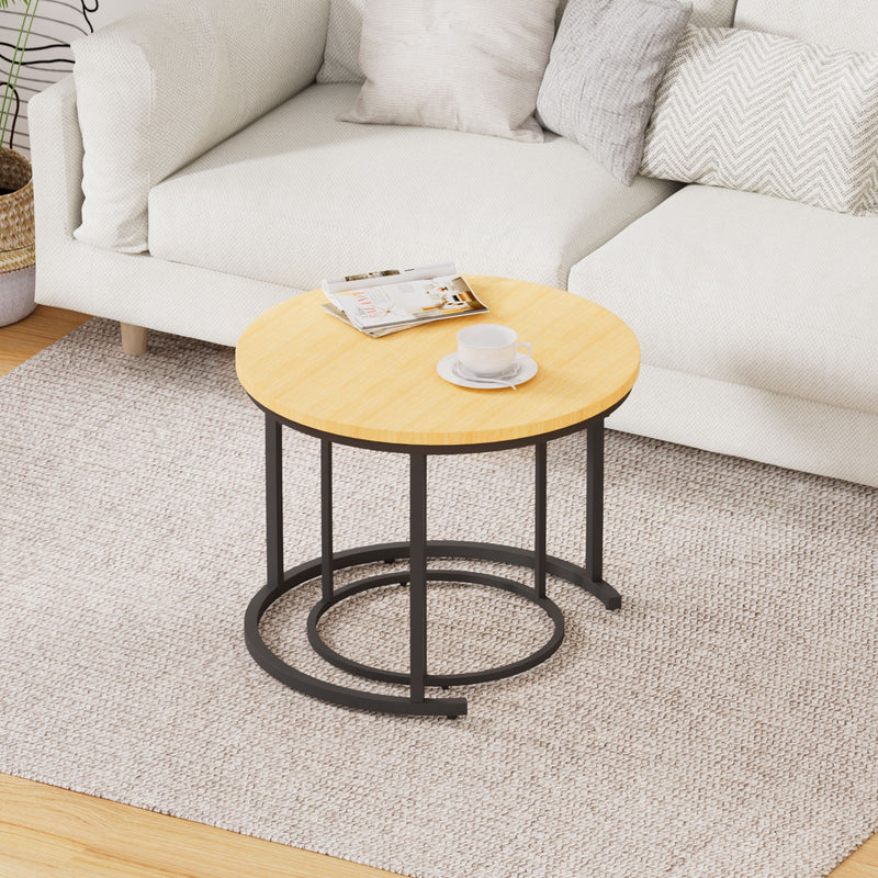 Yorbay 2er - Set Couchtische Rund im Industrie - Design - YB105 - T074 - 9 - Yorbay.de