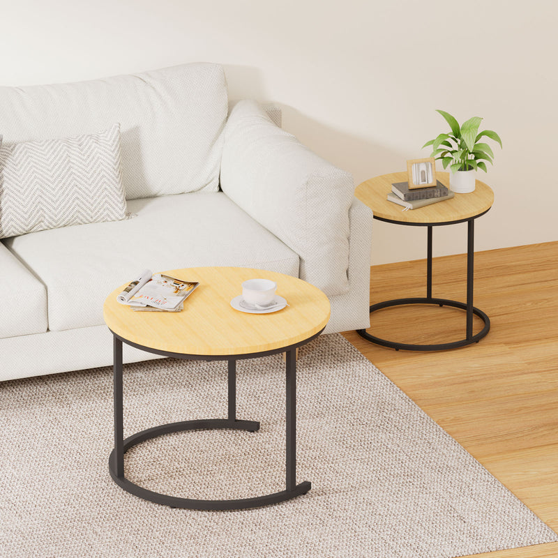 Yorbay 2er - Set Couchtische Rund im Industrie - Design - YB105 - T074 - 10 - Yorbay.de