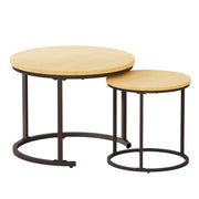 Yorbay 2er - Set Couchtische Rund im Industrie - Design - YB105 - T074 - 1 - Yorbay.de