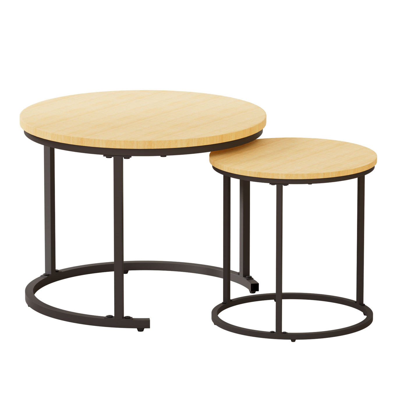 Yorbay 2er - Set Couchtische Rund im Industrie - Design - YB105 - T074 - 1 - Yorbay.de