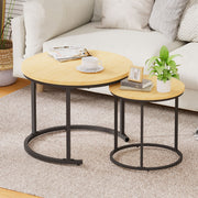 Yorbay 2er - Set Couchtische Rund im Industrie - Design - YB105 - T074 - 2 - Yorbay.de