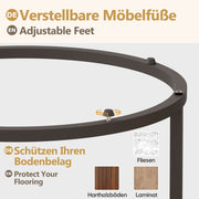 Yorbay 2er - Set Couchtische Rund im Industrie - Design - YB105 - T074 - 5 - Yorbay.de