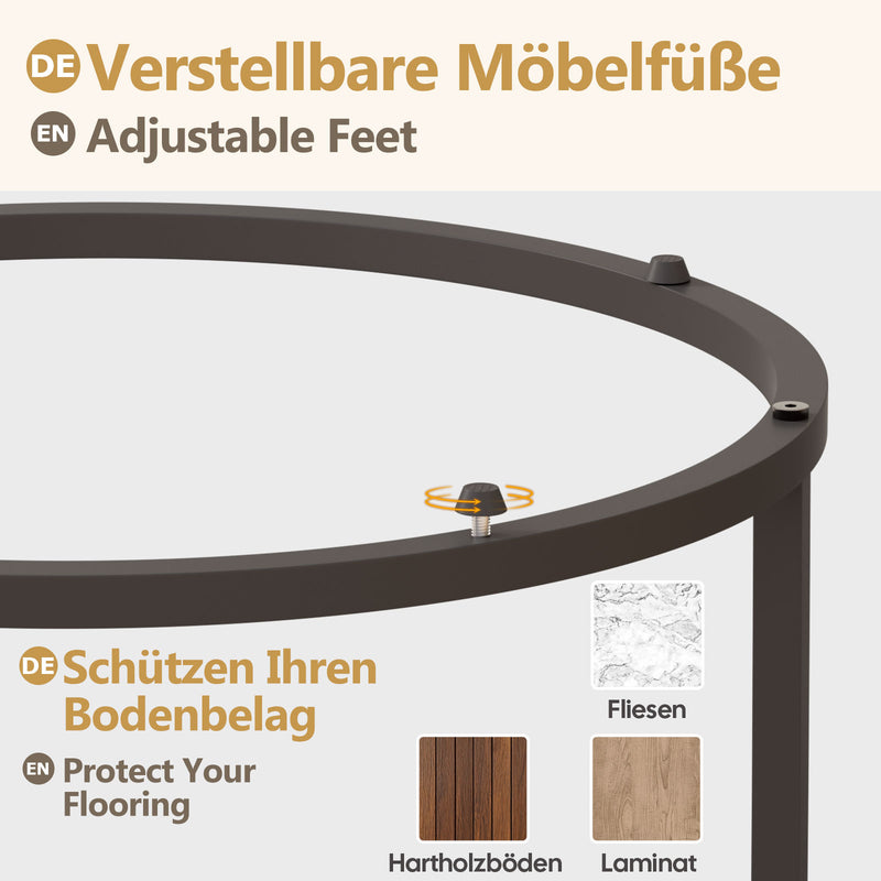 Yorbay 2er - Set Couchtische Rund im Industrie - Design - YB105 - T074 - 5 - Yorbay.de