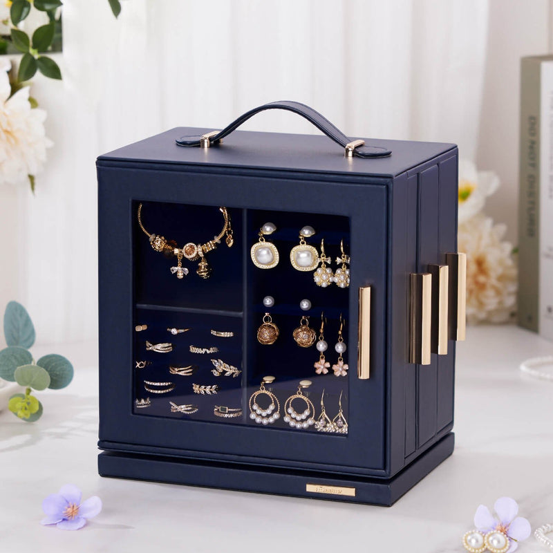 Yorbay Schmuckkästchen mit 360° Drehung Schwarz-Rot - SL008-C152 - 54 - Yorbay.de