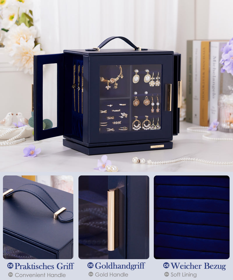 Yorbay Schmuckkästchen mit 360° Drehung Schwarz-Rot - SL008-C152 - 72 - Yorbay.de