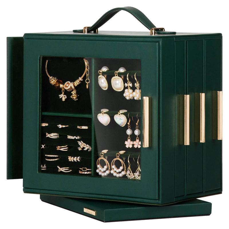 Yorbay Schmuckkästchen mit 360° Drehung Dunkelgrün - SL008-C147 - 44 - Yorbay.de