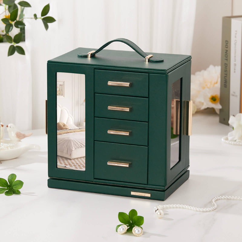 Yorbay Schmuckkästchen mit 360° Drehung Dunkelgrün - SL008-C147 - 46 - Yorbay.de