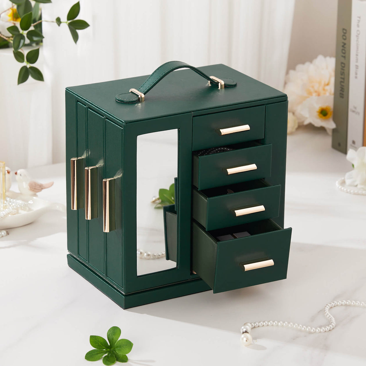 Yorbay Schmuckkästchen mit 360° Drehung Dunkelgrün - SL008-C147 - 47 - Yorbay.de