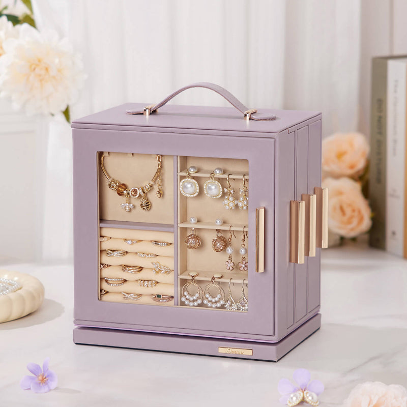 Yorbay Schmuckkästchen mit 360° Drehung Lilagrau - SL008-C149 - 24 - Yorbay.de