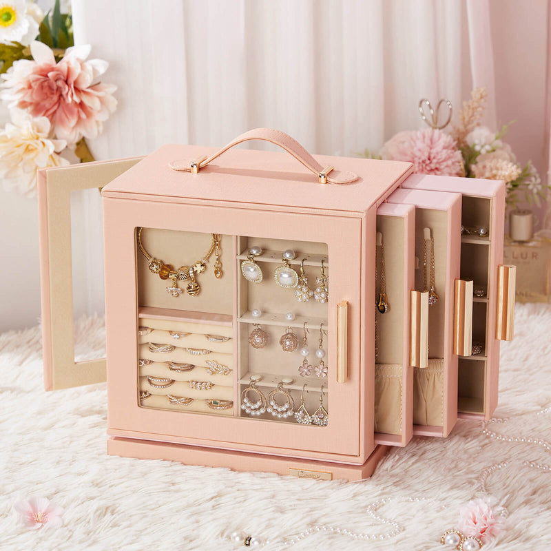 Yorbay Schmuckkästchen mit 360° Drehung MistyRose - SL008-C150 - 21 - Yorbay.de