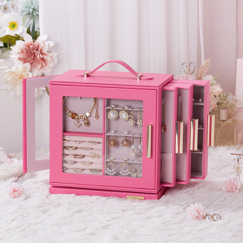 Yorbay Schmuckkästchen mit 360° Drehung Rosa - SL008-C151 - 43 - Yorbay.de