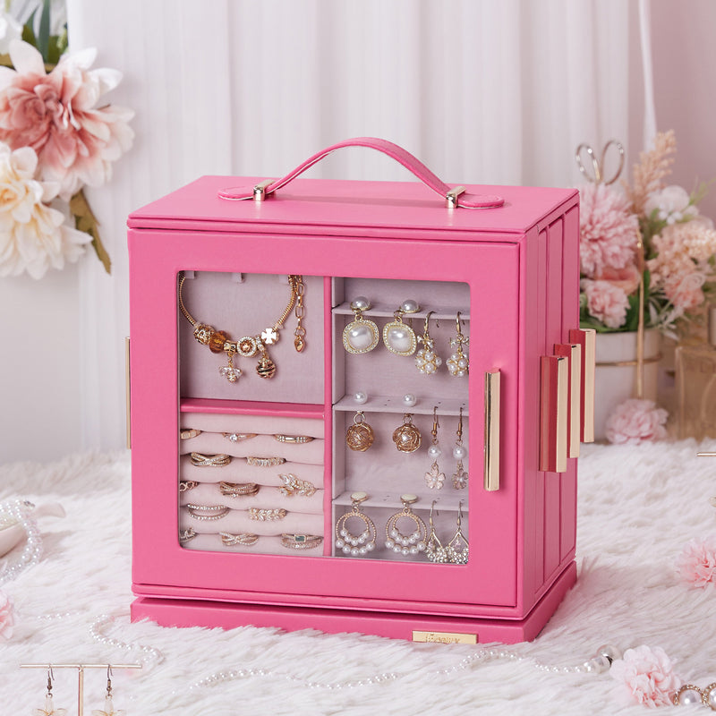 Yorbay Schmuckkästchen mit 360° Drehung Rosa - SL008-C151 - 41 - Yorbay.de