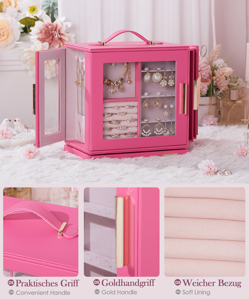 Yorbay Schmuckkästchen mit 360° Drehung Schwarz-Rot - SL008-C152 - 61 - Yorbay.de