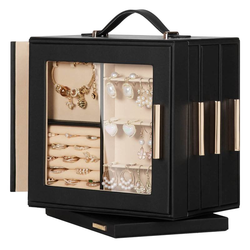 Yorbay Schmuckkästchen mit 360° Drehung Schwarz - SL008-C145 - 9 - Yorbay.de