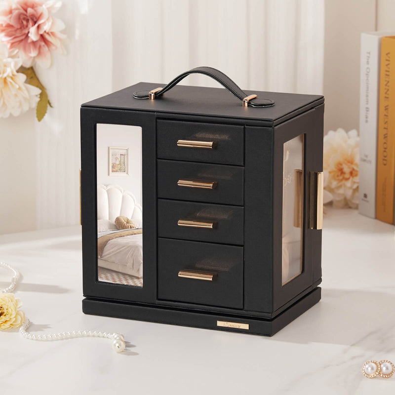 Yorbay Schmuckkästchen mit 360° Drehung Schwarz - SL008-C145 - 15 - Yorbay.de