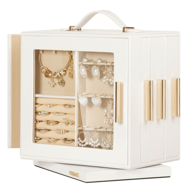 Yorbay Schmuckkästchen mit 360° Drehung Weiß - SL008-C144 - 1 - Yorbay.de