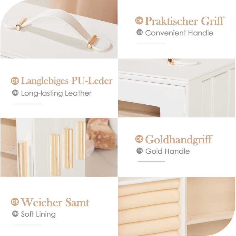 Yorbay Schmuckkästchen mit 360° Drehung Weiß - SL008-C144 - 5 - Yorbay.de