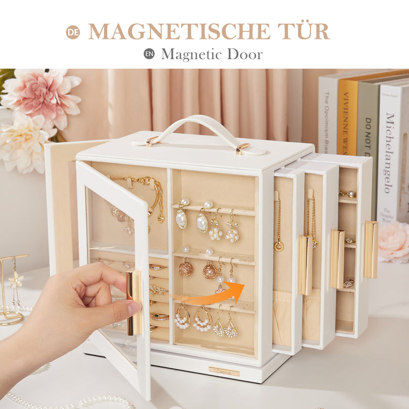 Yorbay Schmuckkästchen mit 360° Drehung Weiß - SL008-C144 - 7 - Yorbay.de