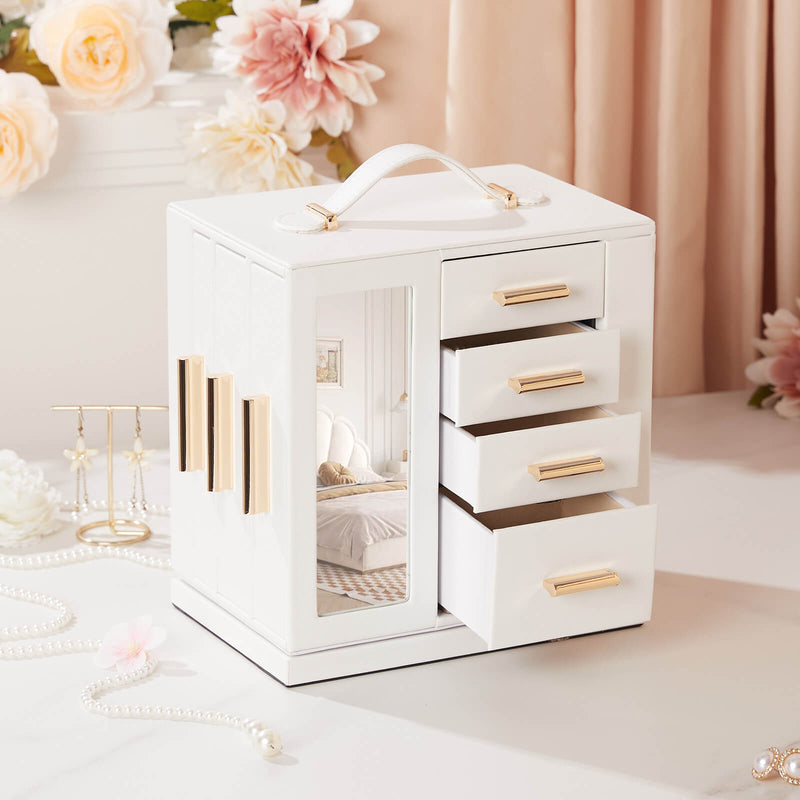 Yorbay Schmuckkästchen mit 360° Drehung Weiß - SL008-C144 - 4 - Yorbay.de