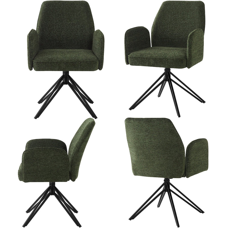 Drehstuhl mit Armlehnen, 360° drehbar, 2er Set / 4er Set / 6er Set - YB - N620P212097F - 4 - 7 - Yorbay.de