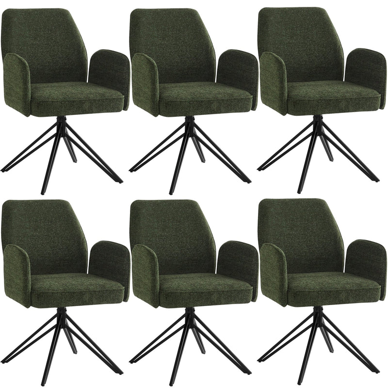 Drehstuhl mit Armlehnen, 360° drehbar, 2er Set / 4er Set / 6er Set - YB - N620P212097F - 6 - 9 - Yorbay.de